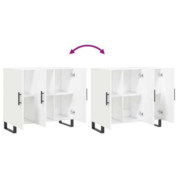 Berkfield Sideboard White 90x34x80 cm Engineered Wood