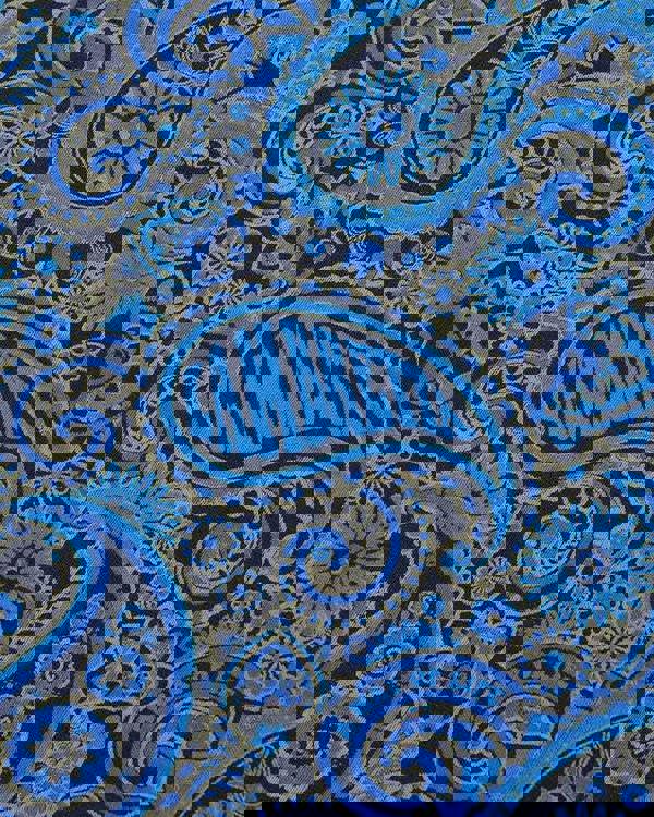 Lambretta Mens Classic Paisley Print Mod Retro Ska Casual Polo