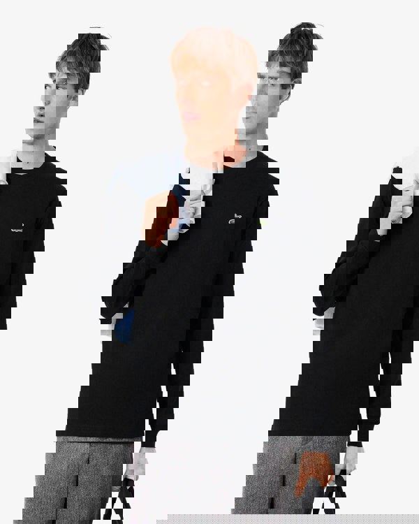 Lacoste Long Sleeved Cotton Mens T-Shirt - Black 031