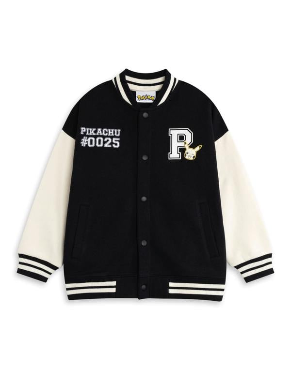 Pokemon Boys Black Pikachu Varsity Jacket
