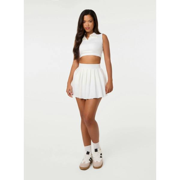 Pink Vanilla Collar Active Crop Top