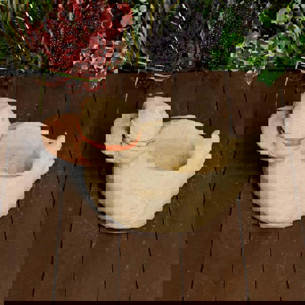 Whimsical Stone Cast Rubber Duck Planter Pot