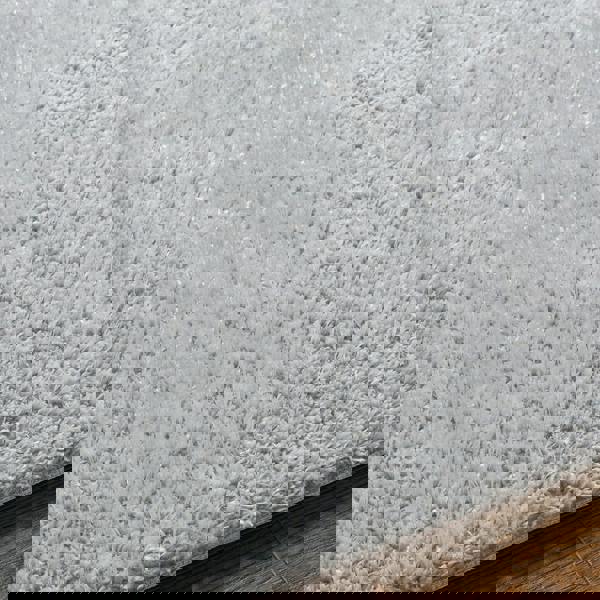 Livabliss Cloudy Shag-Solid Color Light Grey Plush Soft Pile Rug