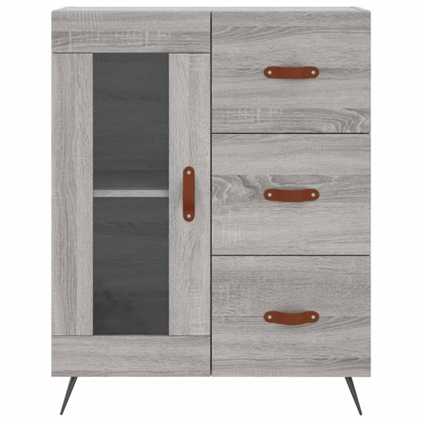 Berkfield Highboard Grey Sonoma 69.5x34x180 cm Engineered Wood