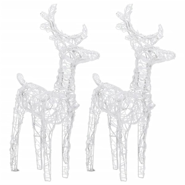 Berkfield Reindeers & Sleigh Christmas Decoration 320 LEDs Acrylic