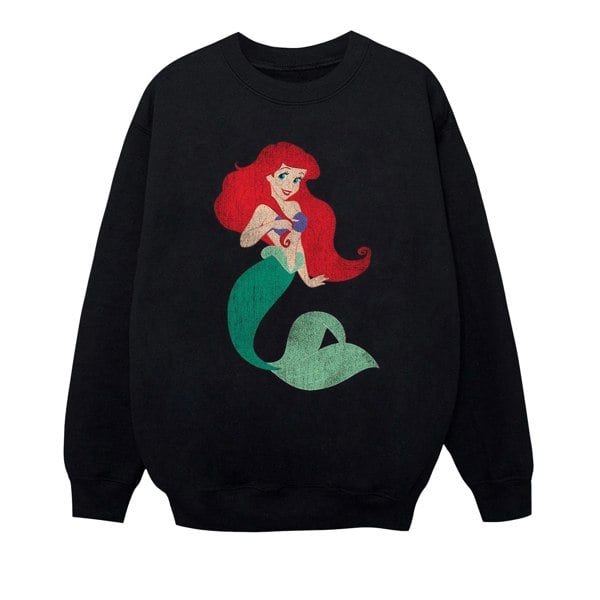 Disney Princess Girls Classic Ariel Sweatshirt - Black