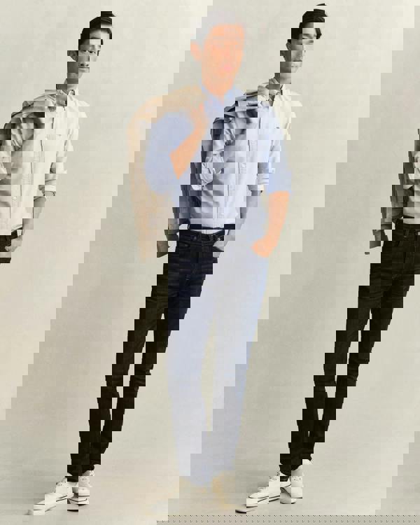 GANT Mens Slim Fit Gant Jeans - 962 Dark Blue Broken In