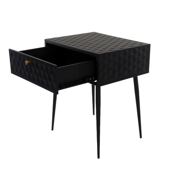 Core Products Set of 2 Saturn Metal 1-Drawer Bedside Cabinets