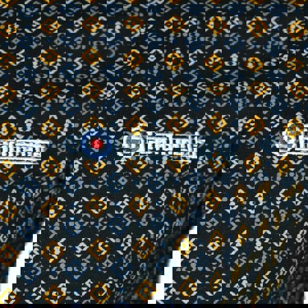 Lambretta All Over Geometric Mens Smart Classic Retro Polo Shirt