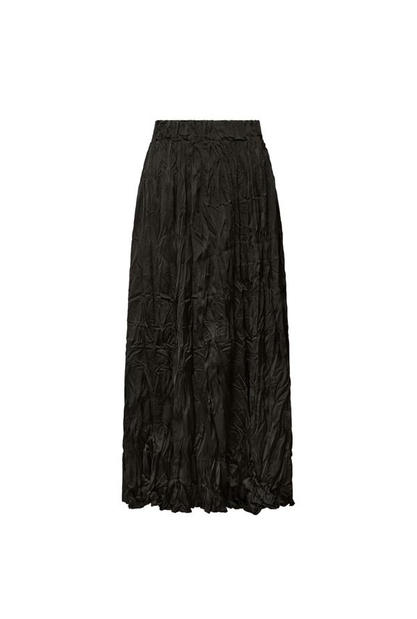 James Lakeland Black Crinkled Maxi Skirt