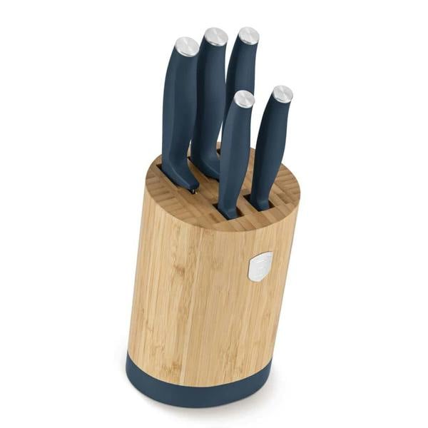 6 Piece Knife Set with Bamboo Stand Matt Blue BH3144