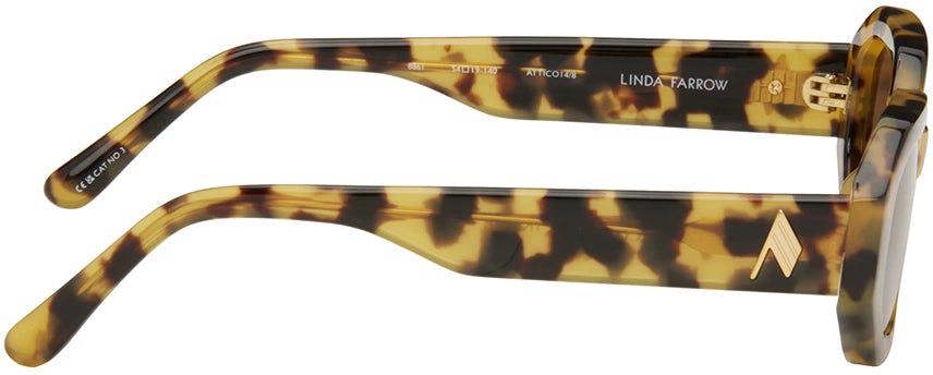 The Attico Tortoiseshell Linda Farrow Edition Irene Sunglasses