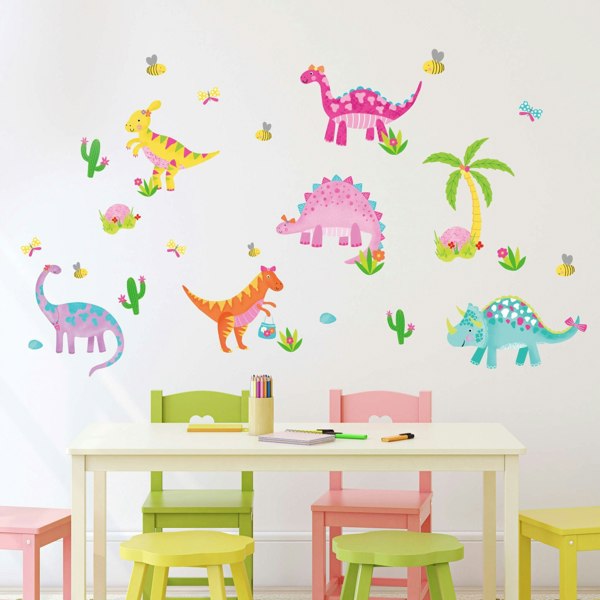 Happy Linen Company Daisy Dino Wall Stickers