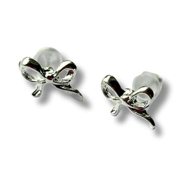 Aye Do Gifts Bow Silver Stud Earrings