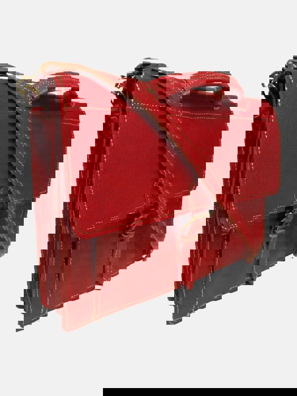 Berber Leather The Casablanca Large Satchel in Red