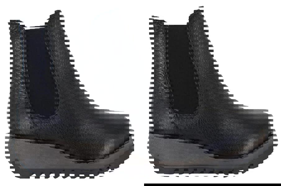 Fly London Salv Womens Wedged Heeled Chelsea Leather Ankle Boots