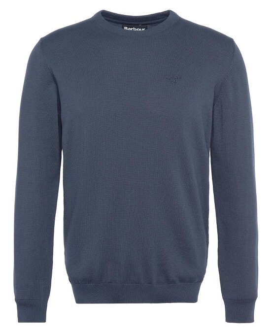 Barbour Pima Cotton Knitted Jumper - Navy Blue