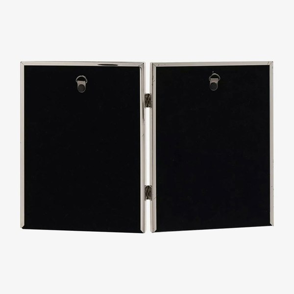 T. H. Baker Impressions Silverplated Double 4x6 Inch Photo Frame 8173