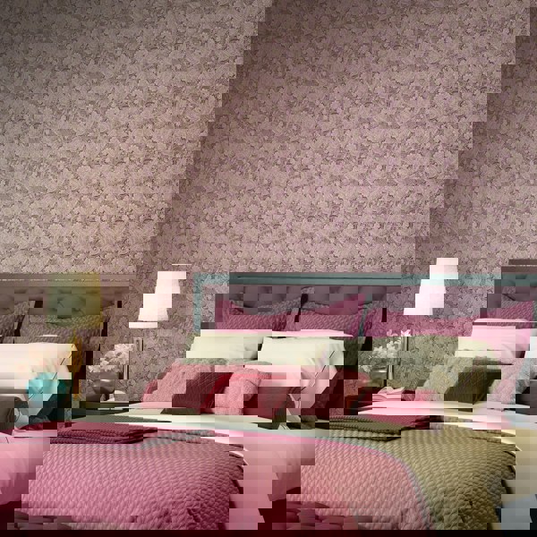 Hoopla Walls Paisley - Purple 10m Wallpaper