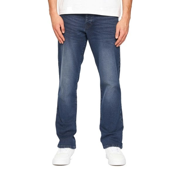 Crosshatch Mens Princed Denim Jeans - Dark Wash