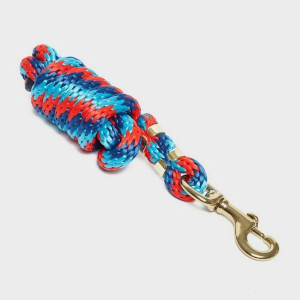 Shires Topaz Horse Lead Rope - Orange/Navy/Turquoise