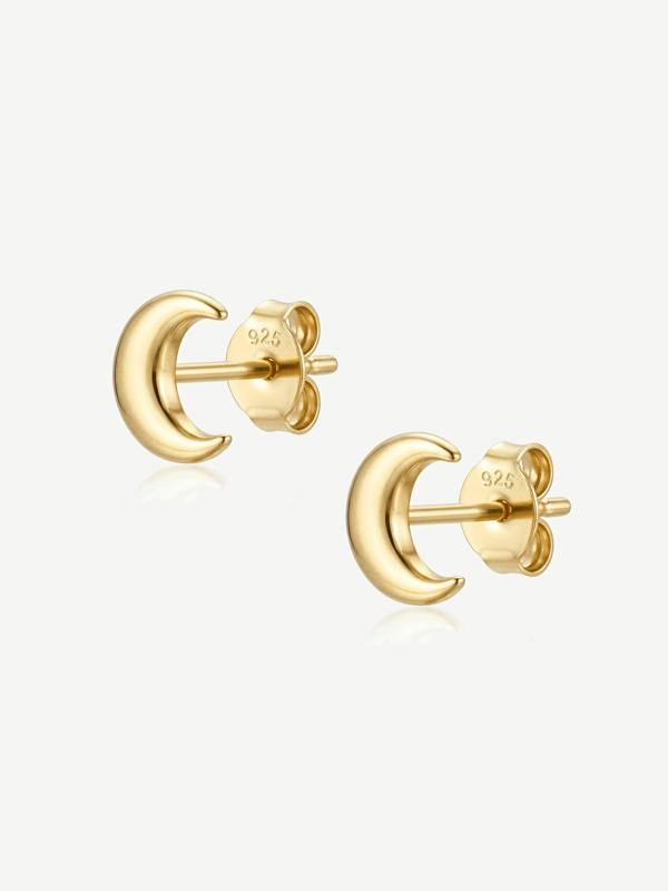 MUCHV Moon Stud Earrings