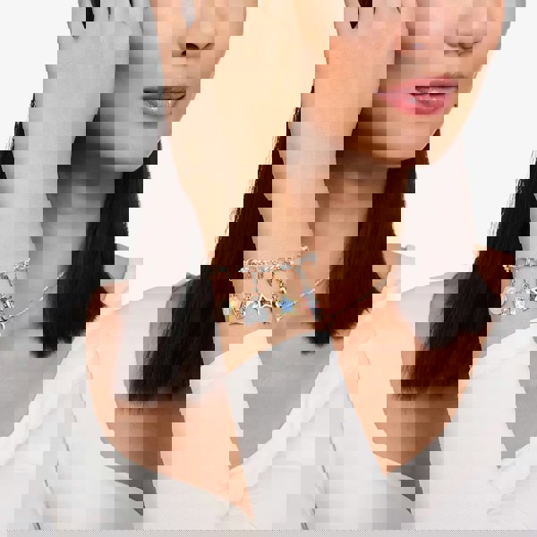 THOMAS SABO Silver Multi Enamel Chistmas Postcard Letter Charm 2061-691-7