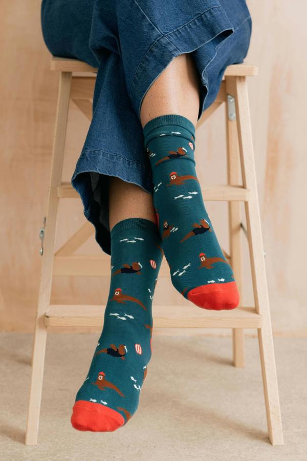 Lily & Me Wallace The Walrus Bamboo Socks And Decoration Giftbox