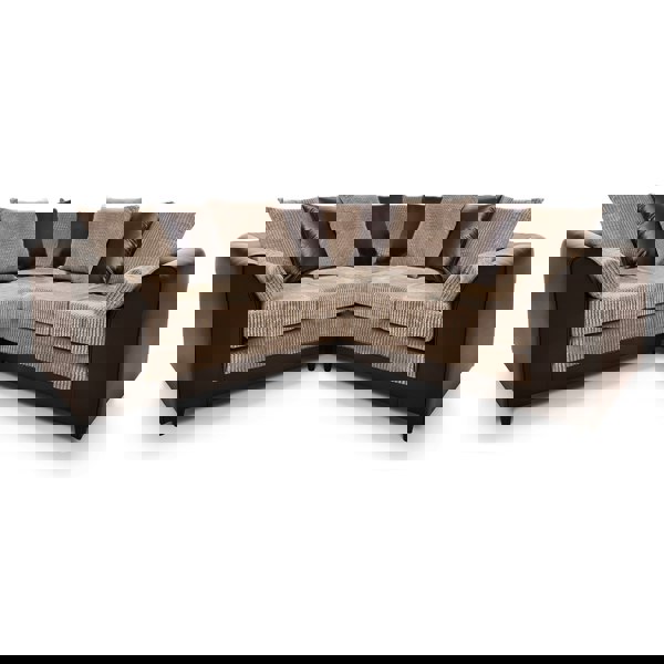 Furnishings For Less Ferguson / Luca Mixed Fabric 5 Seater Corner Sofa - Scatter Back