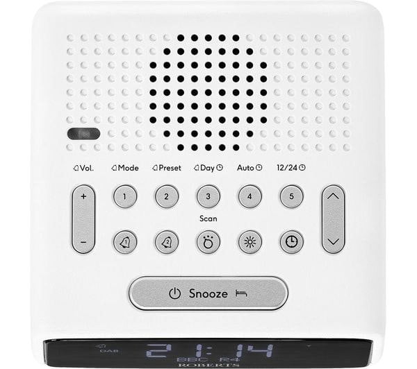 Roberts ORTUSDAB FM/DAB/DAB+ Bluetooth Digital Clock Radio - Free Gift RRP £15