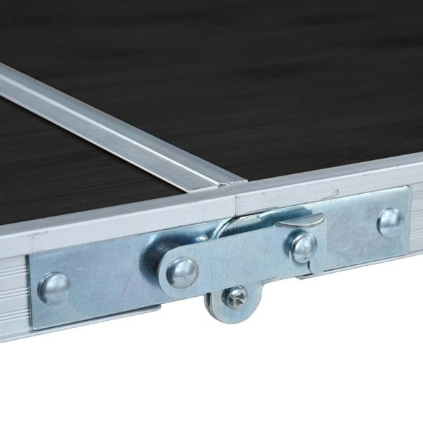 Berkfield Foldable Camping Table Grey Aluminium 120x60 cm