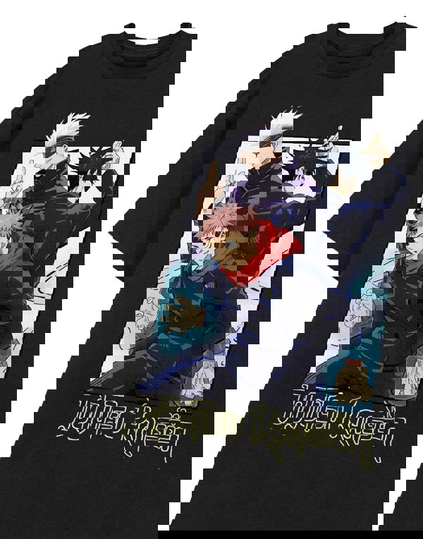 Jujutsu Kaisen Mens Black Group Short Sleeved T-Shirt