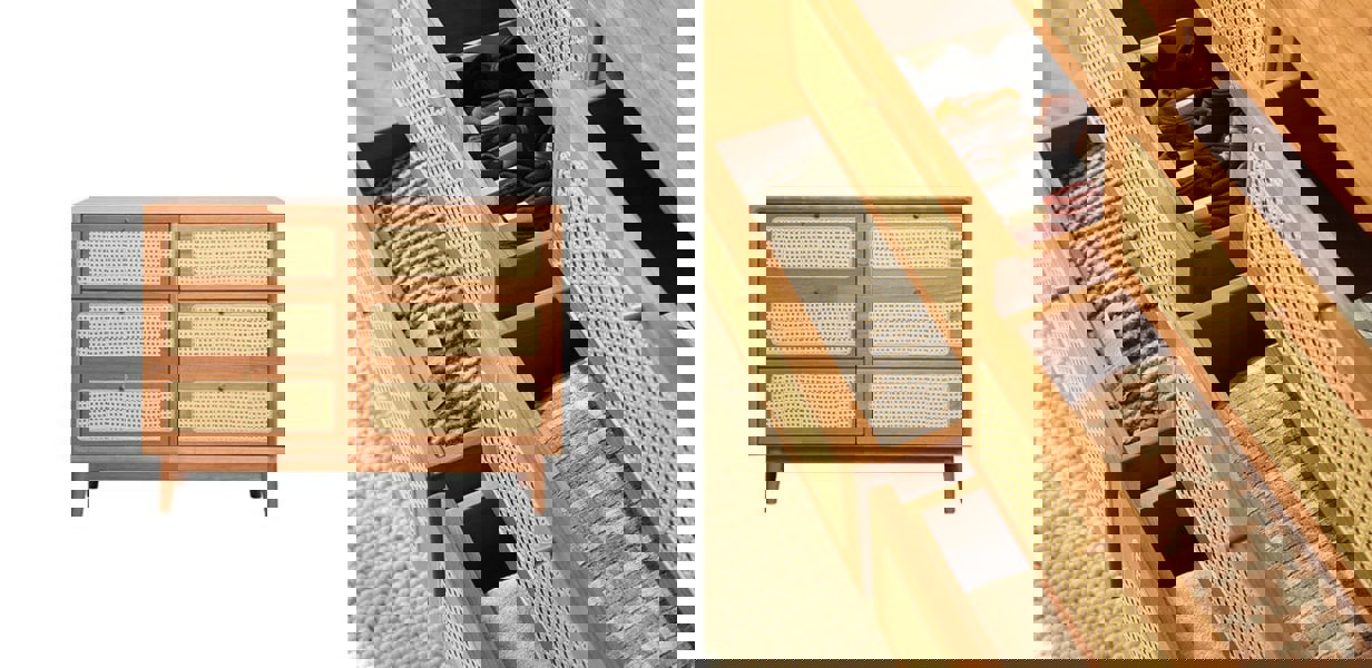 Vivian Cabinet, Rattan & Wood-Ritconcept-Rit Concept