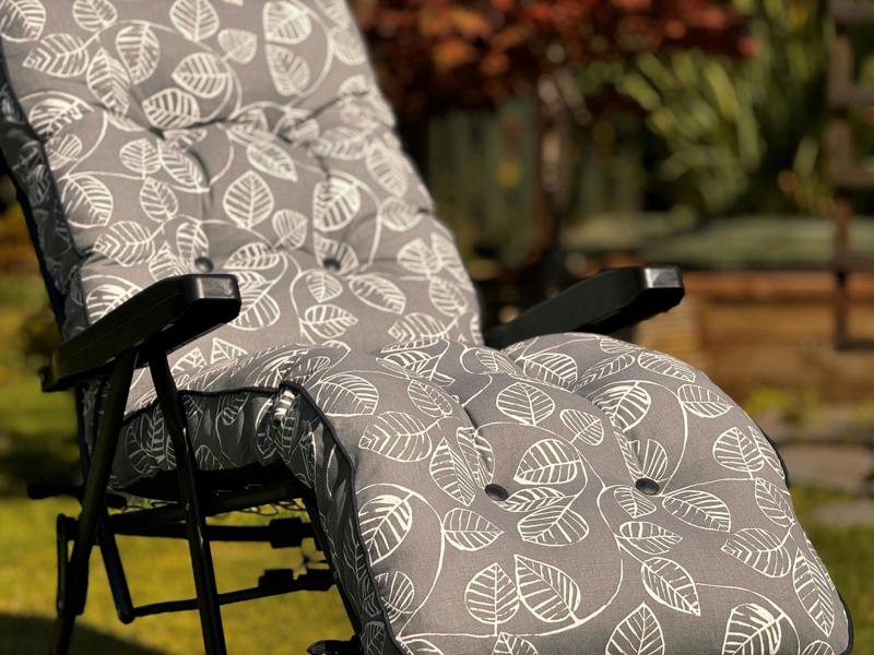 Deluxe Garden Relaxer - Aspen Grey | Multi-Position Reclining Chair The Garden Furniture Shop