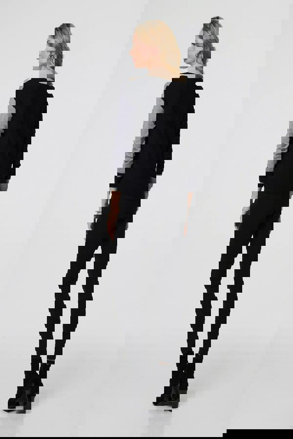 Grey | Colour Block High Neck Slim Jumper
