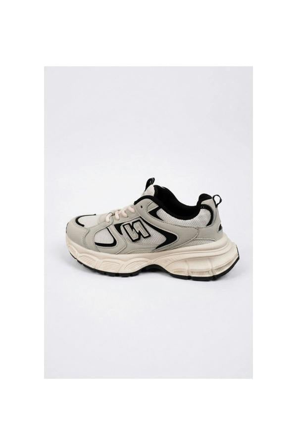 [brandflag] Harper Womens Chunky Sole Mesh Panel Trainers - Grey