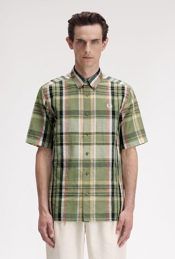Fred Perry Madras Check Short Sleeve Shirt