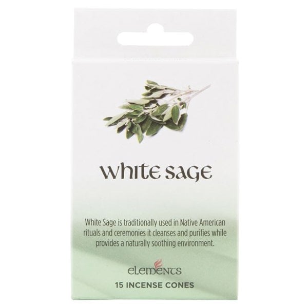 Serano Set of 12 Packets of Elements White Sage Incense Cones