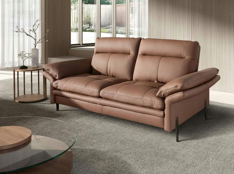 Angel Cerdá Brown leather sofa 6241/6242