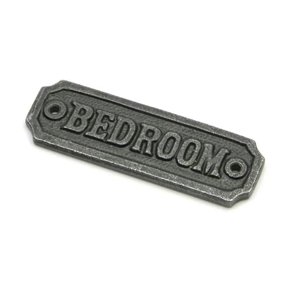 Oakcrafts Cast Iron Bedroom Door Sign - 105mm x 35mm