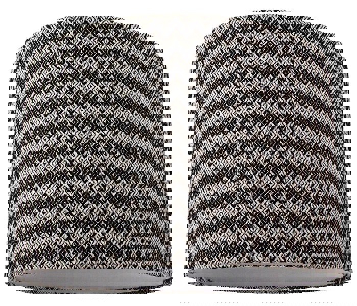 Modern Trendy Zig Zag Chevron Effect Black and White Cotton Shade Image 1