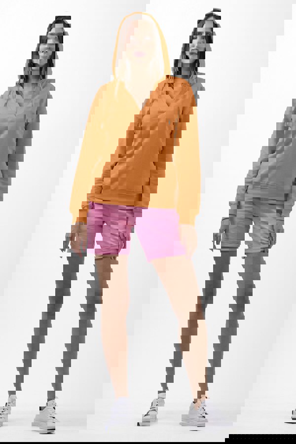 ENORSIA Womens V-Neck Drop Shoulder Hoodie