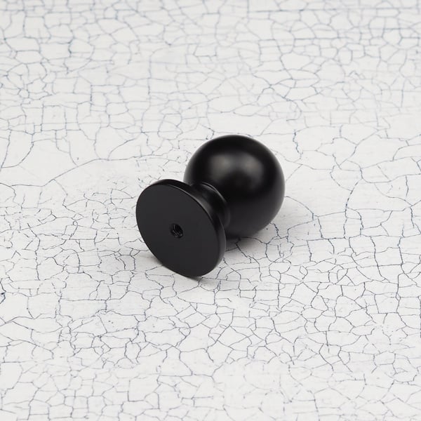 Handle & Home Matt Black Coordinating Tapered Handle, Cup Handle, and Coordinating Knob