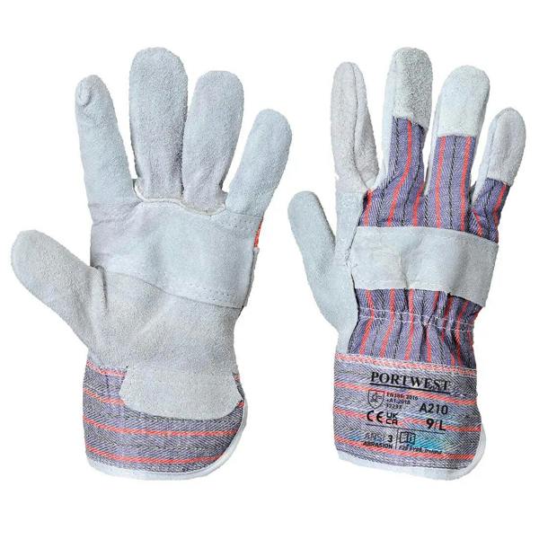 Leather Rigger 260 Cow Split Palm Bar Glove (Pack of 12) - Hi-Vis Trousers