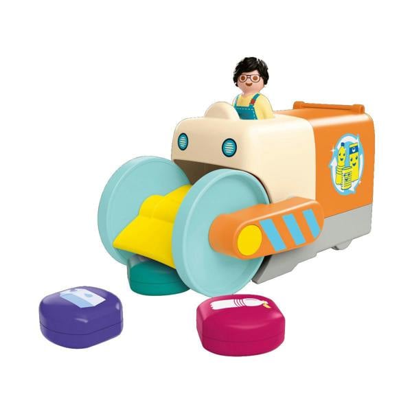 Playmobil JUNIOR: Push and Grab Garbage Collector Vehicle - 71774 Playset