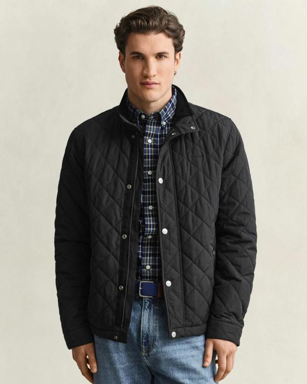 GANT Mens Quilted Jacket - 5 Black | CHO | Designer Mens Quilted Jackets
