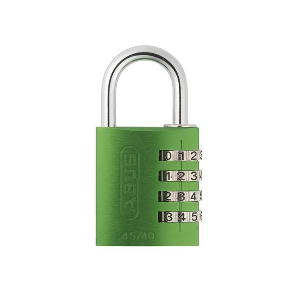 Abus Mechanical 145 Series Aluminium Combination Padlock - Green - 