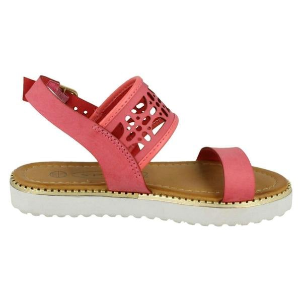 Spot On Girls Spot On Cut Out Ankle Strap Low Mules