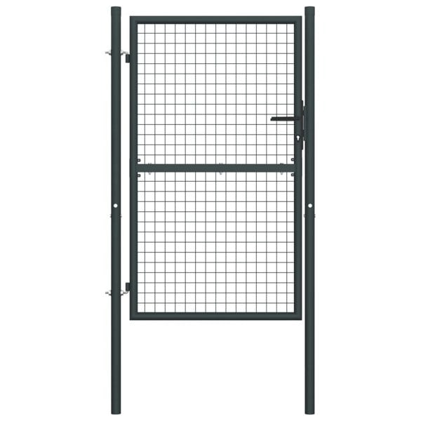 Berkfield Mesh Garden Gate Galvanised Steel 100x250 cm Grey