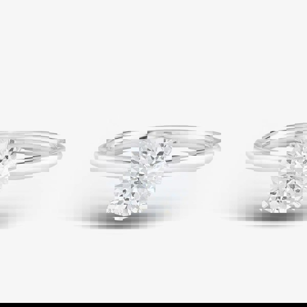 T. H. Baker 9ct White Gold Certified Lab Grown 1.00ct Brilliant Cut Diamond Solitaire Ring LGR21614-100 (WG)